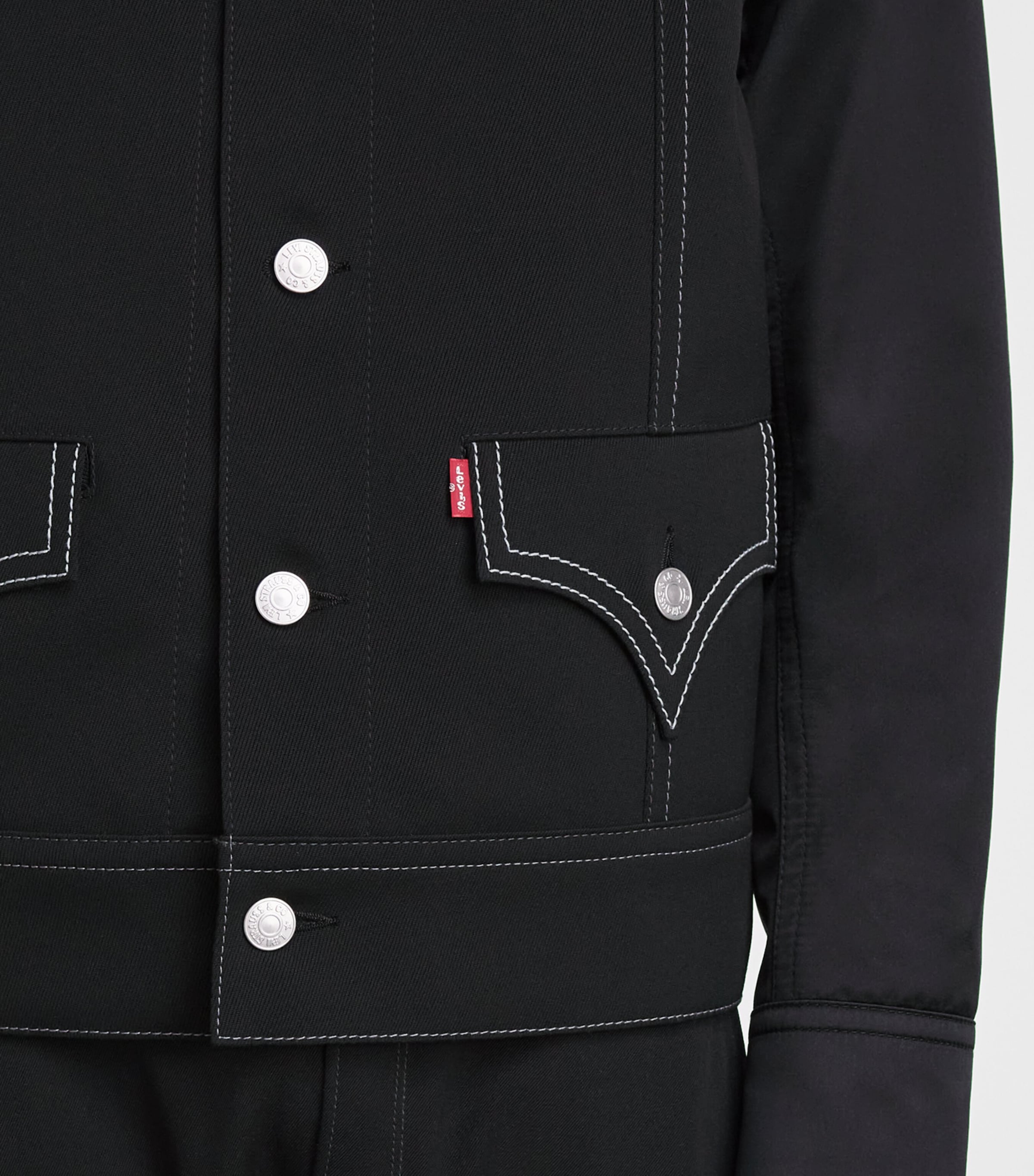 Junya Watanabe MAN Mens x Levi’s Wool Jacket Black X Black Image 3