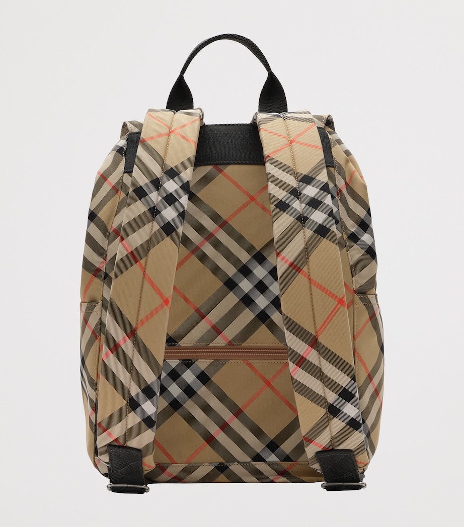 Burberry Check Print Backpack Sand Image 4