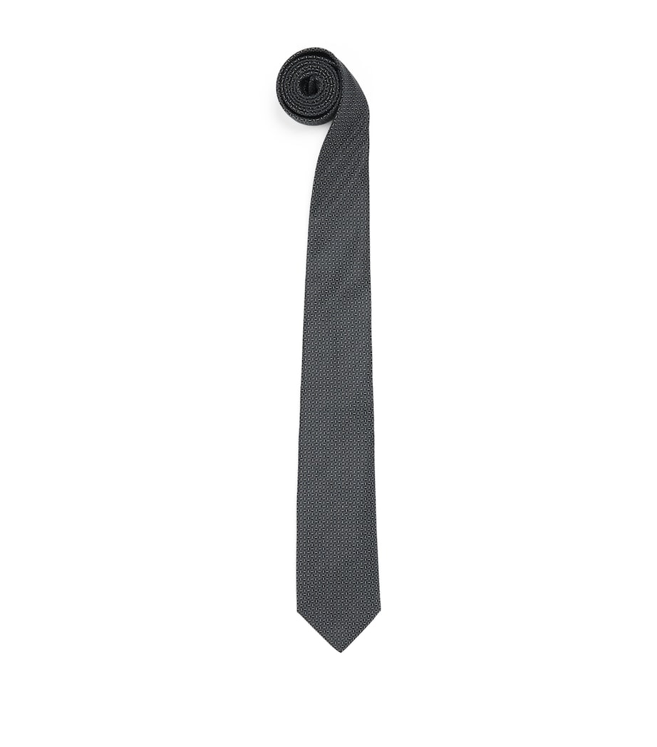 Canali Silk-Wool Jacquard Tie Image 1