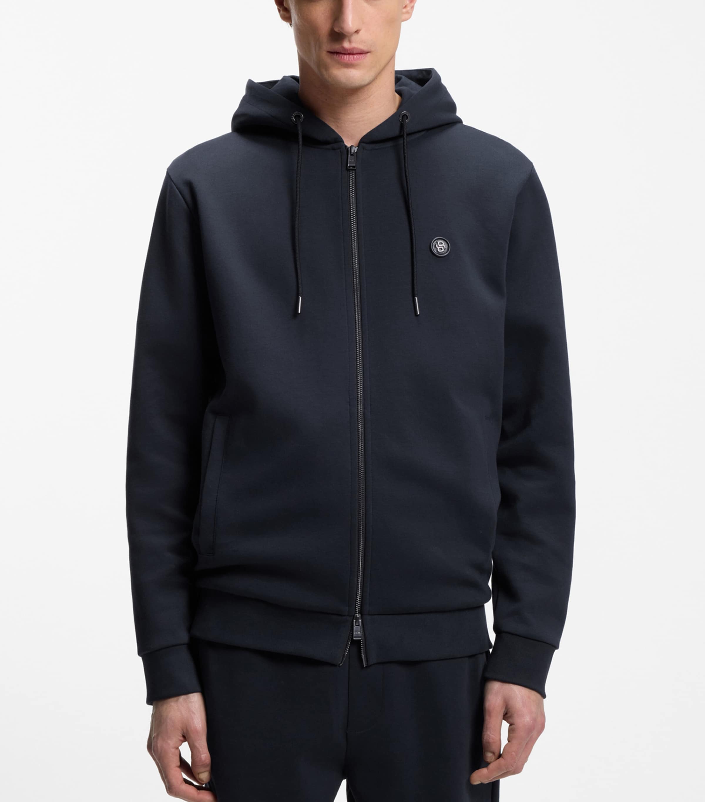 BOSS Mens Cotton-Blend Hoodie Image 2