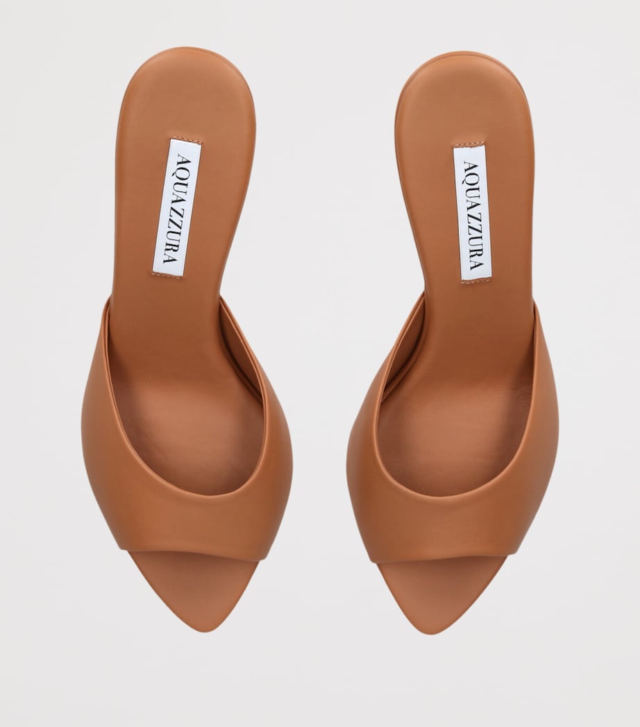 Leather Bisous Mules 65 BROWN Image 4