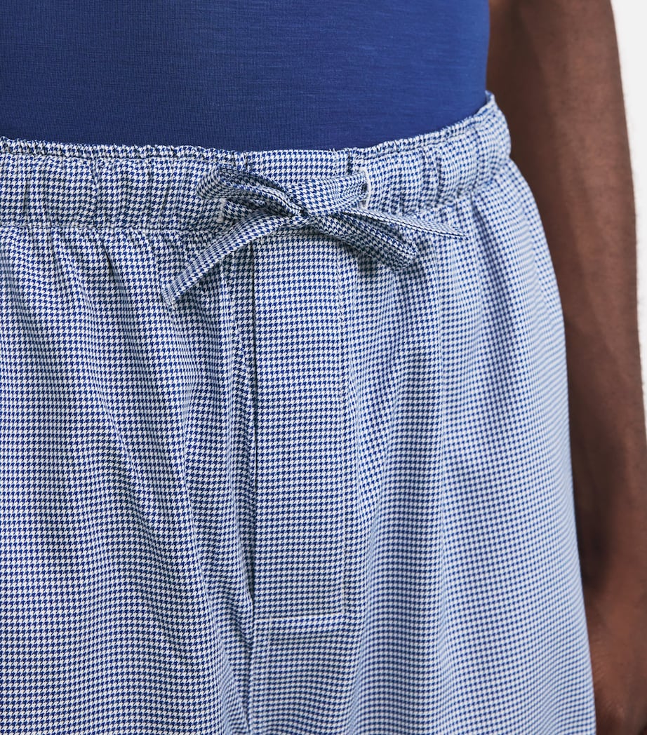 Cotton Puppytooth Lounge Trousers NAVY Image 6