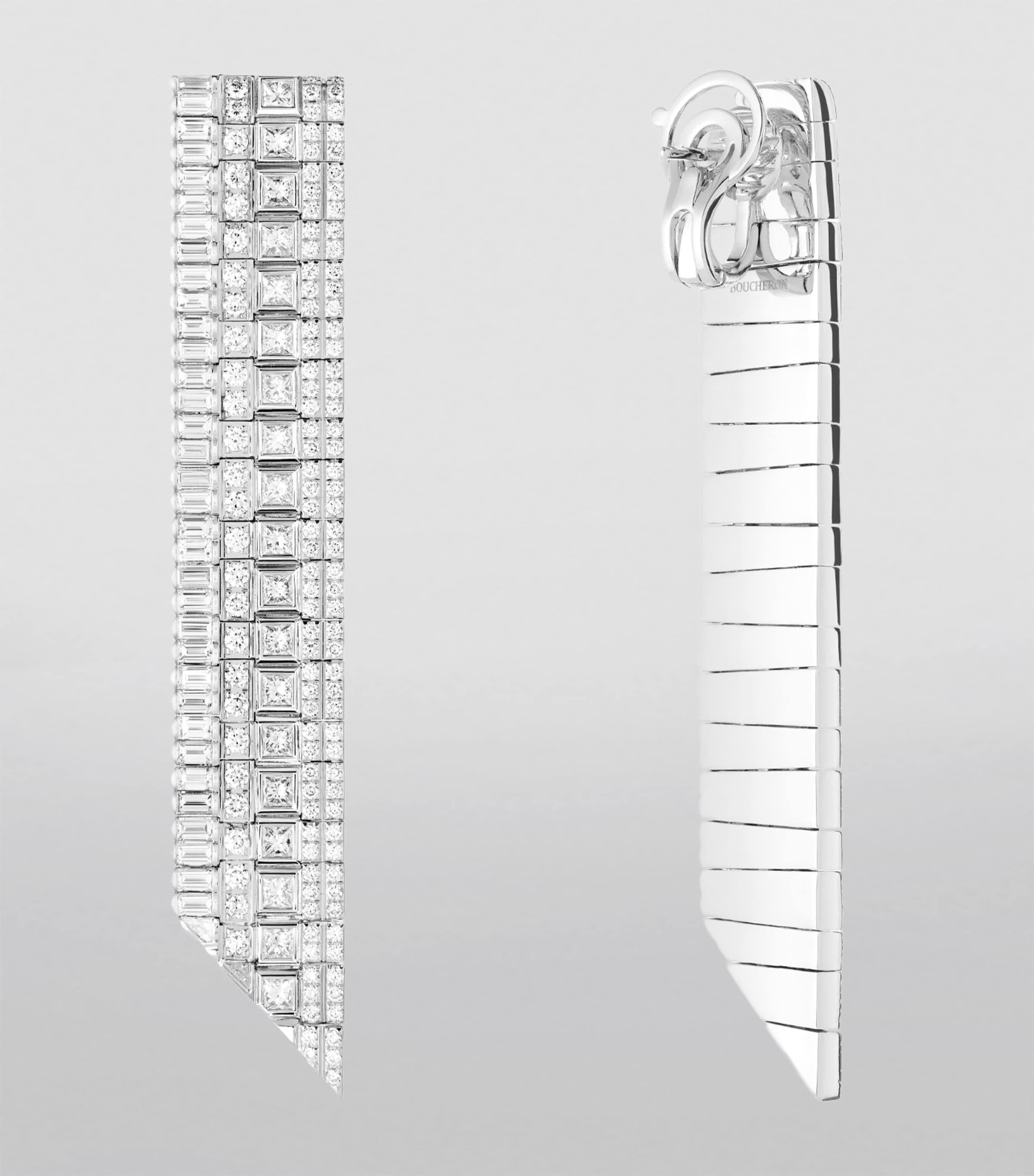 White Gold and Diamond Quatre Radiant Edition Earrings WHITE GOLD Image 3