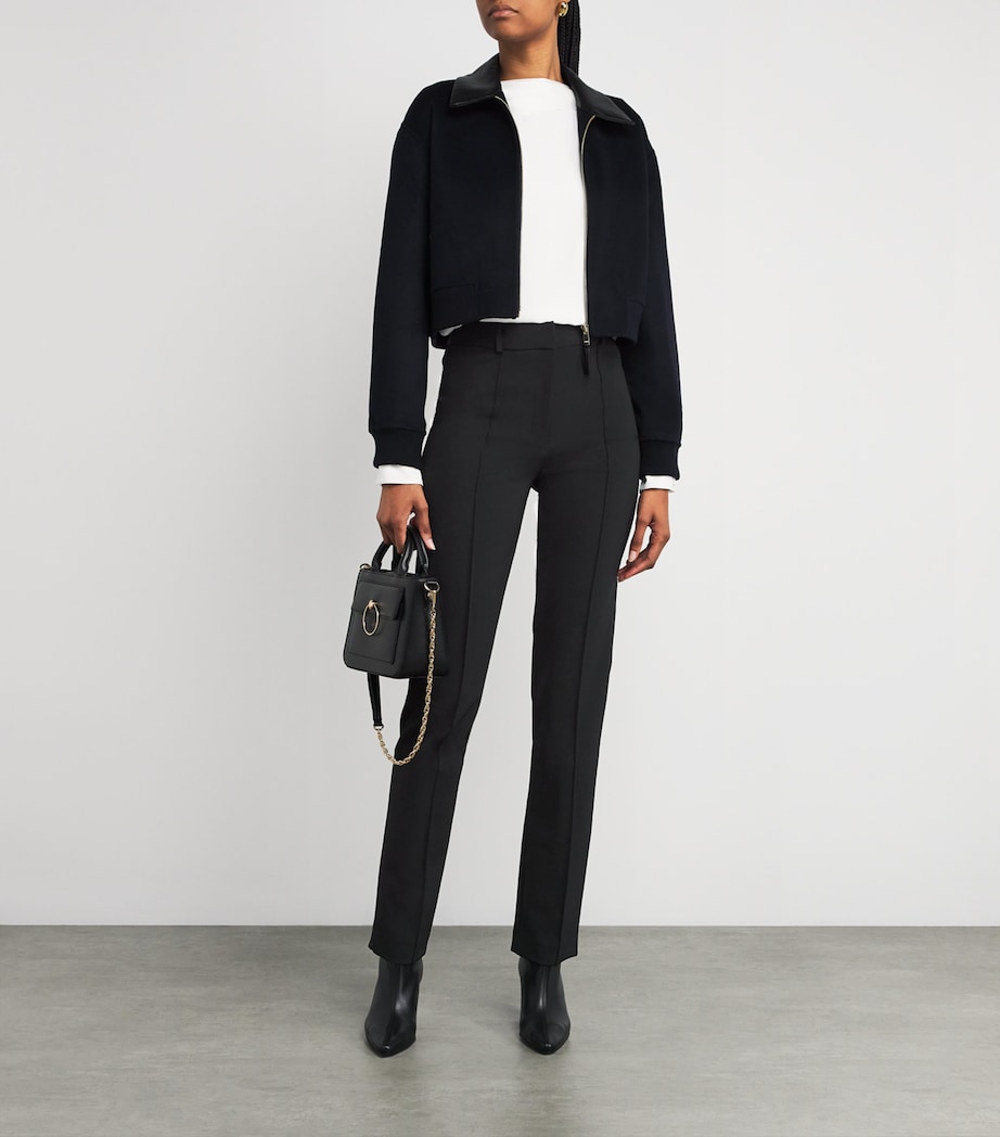 High-Rise Cigarette Trousers BLACK Image 2