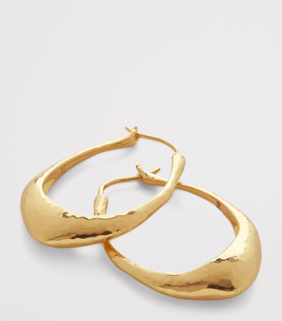 Monica Vinader Medium Gold Vermeil Deia Hoop Earrings Gold Vermeil Image 3