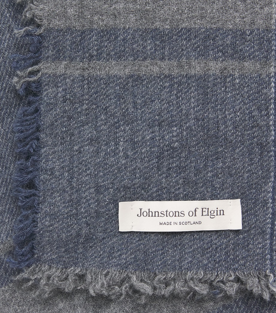 Johnstons Of Elgin Cashmere Tartan Scarf Ink Image 4