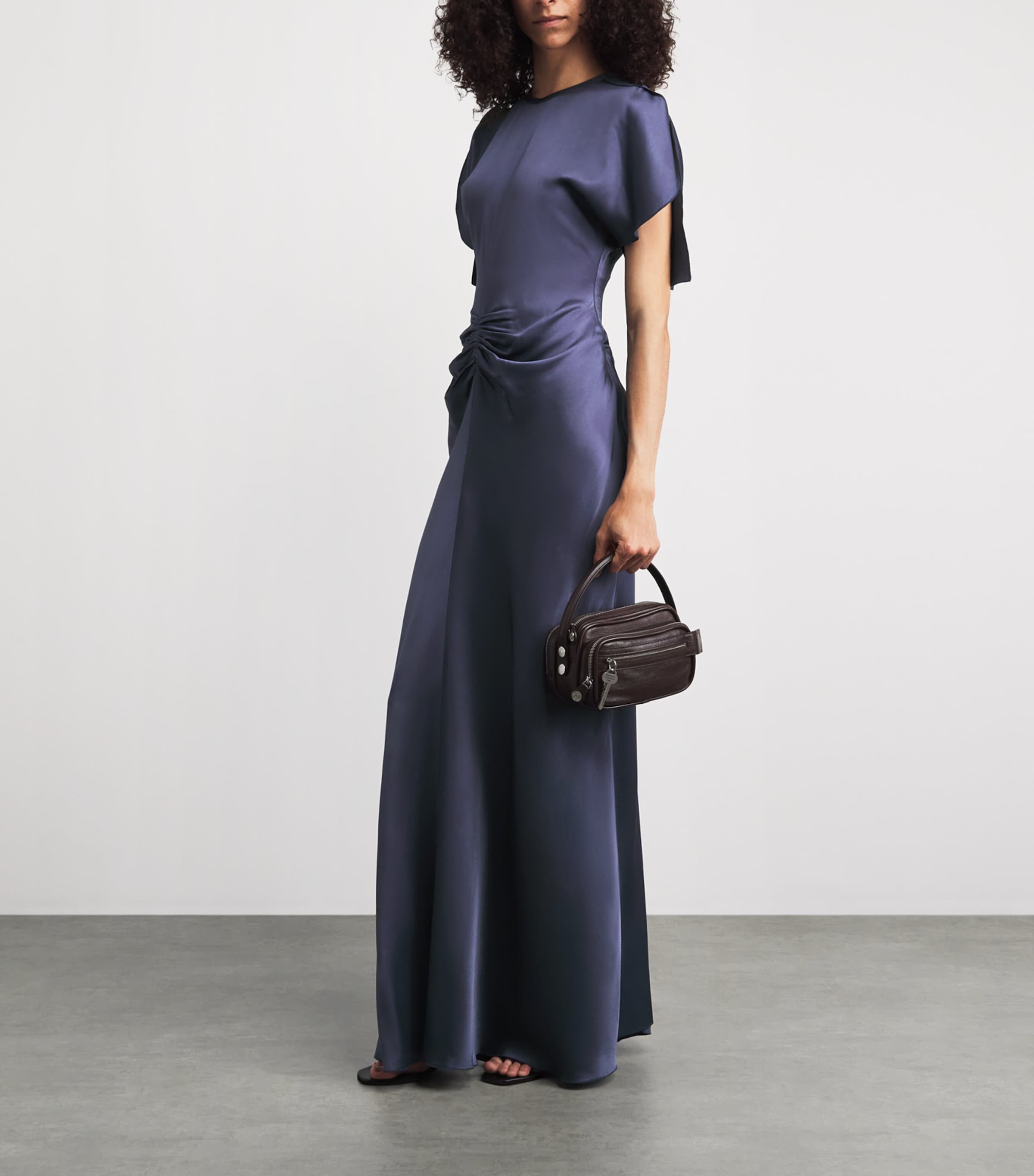 Victoria Beckham Womens Satin Isabella Gown Eclipse Image 2