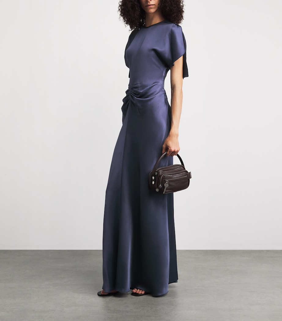 Victoria Beckham Womens Satin Isabella Gown Eclipse Image 2