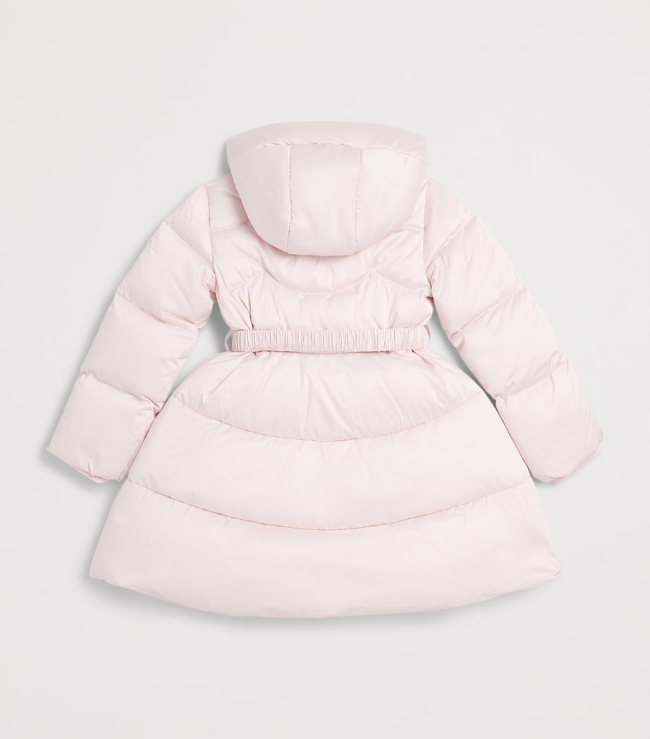 Monnalisa Floral-Bow Puffer Jacket (9 Months-6 Years) Shrinking Violet Image 2