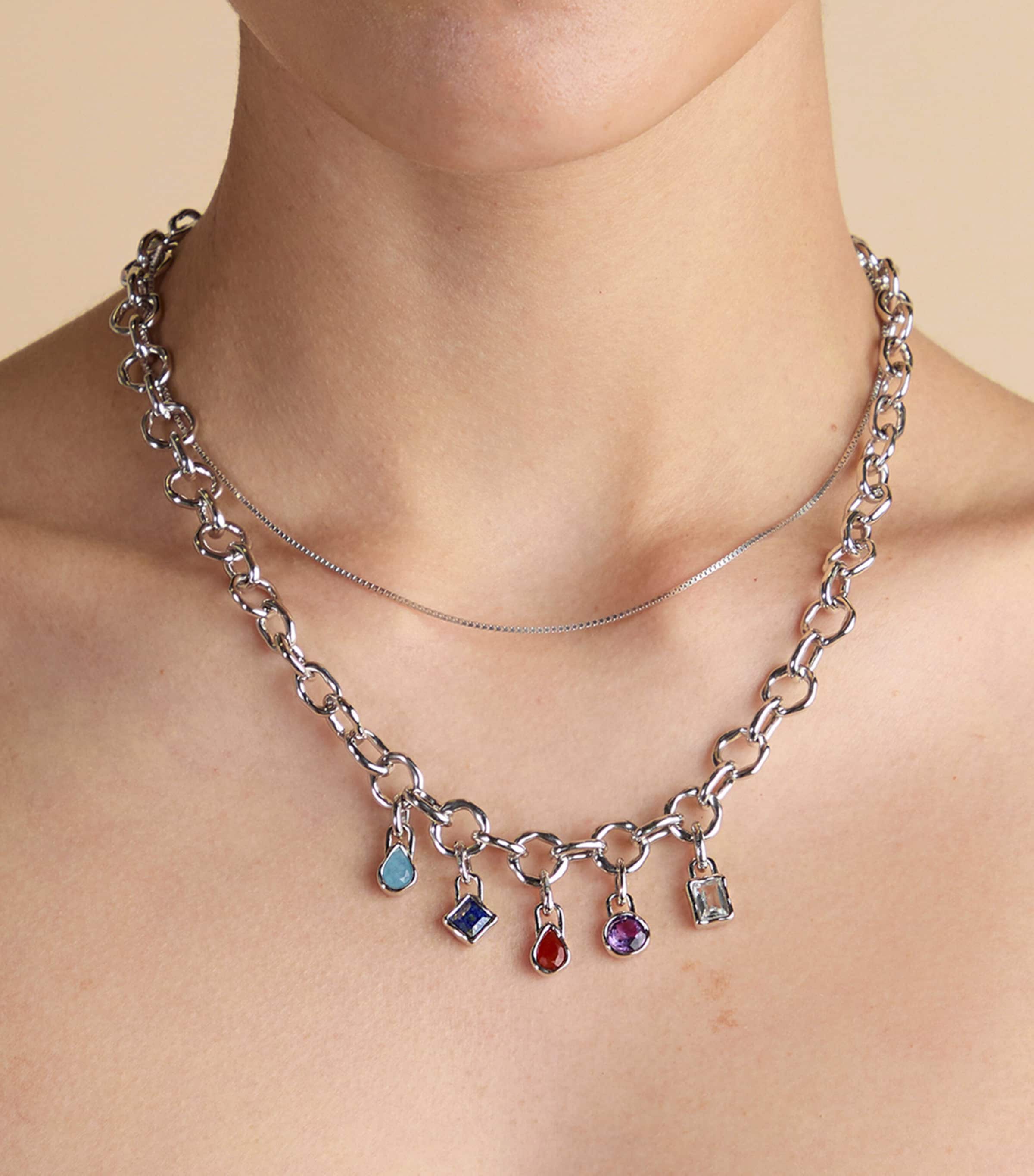 Gold-Plated July Birthstone Charm SILVER Image 2