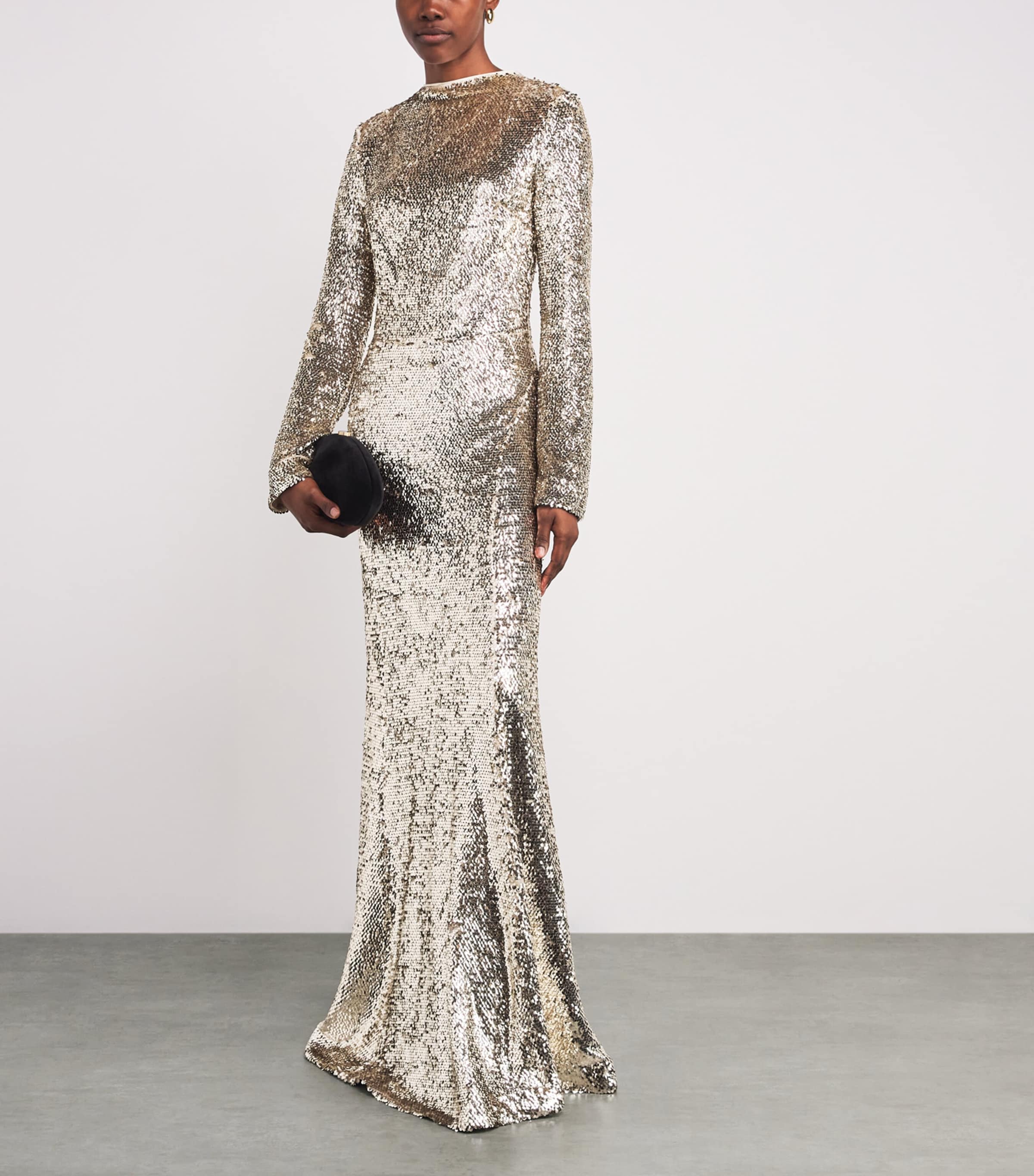 Sequinned Beatrice Gown GOLD Image 2