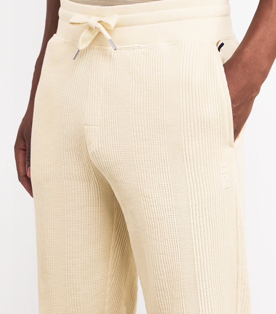 Cotton-Blend Waffle Sweatpants 131-OPEN WHITE Image 6