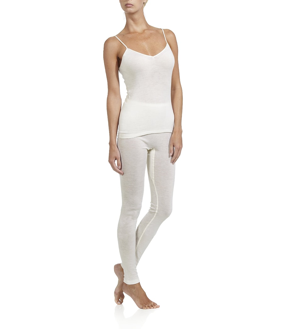 Wool and Silk Camisole GREEN Image 2