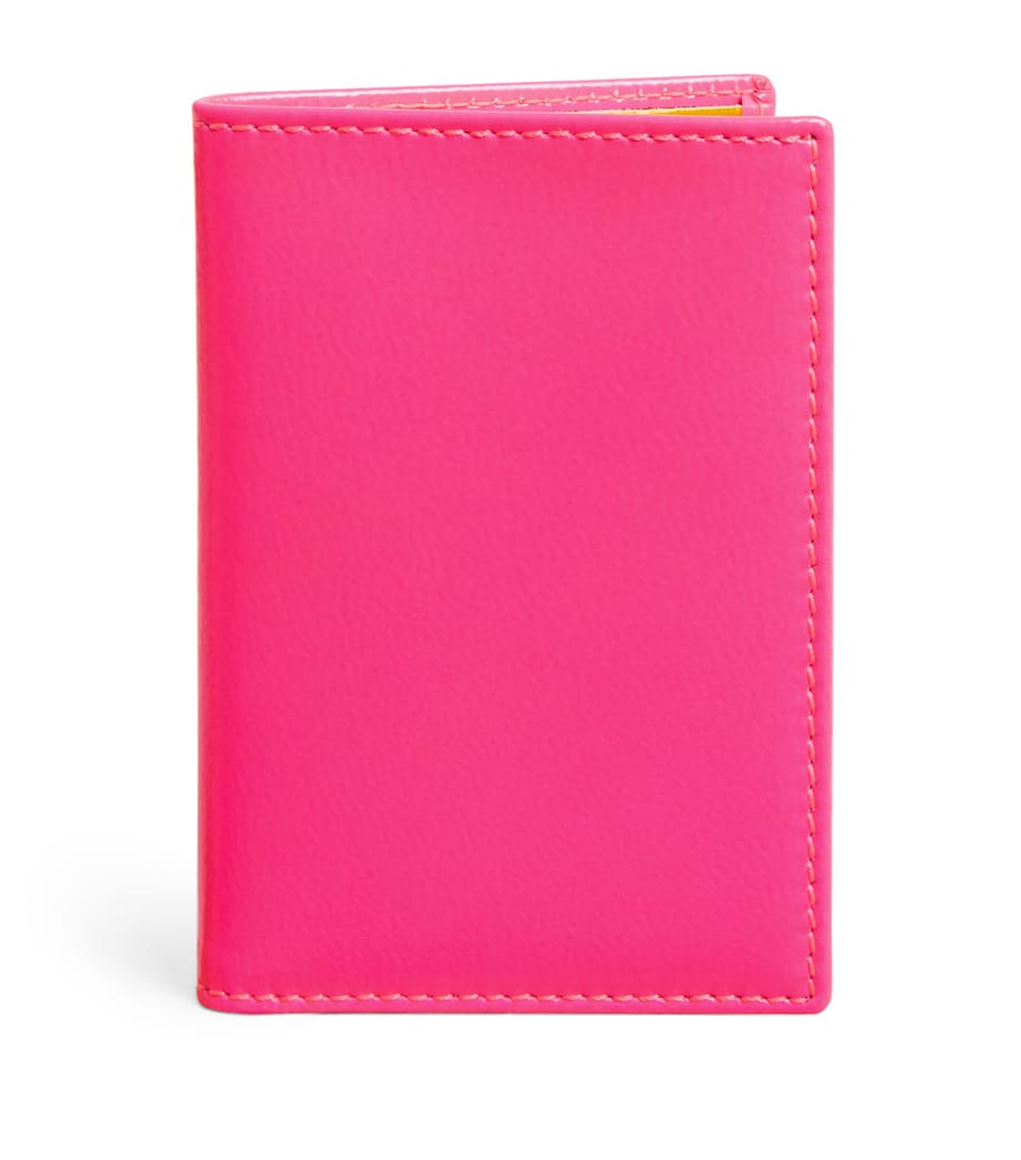 Leather Super Fluo Cardholder 5 - PINK Image 1