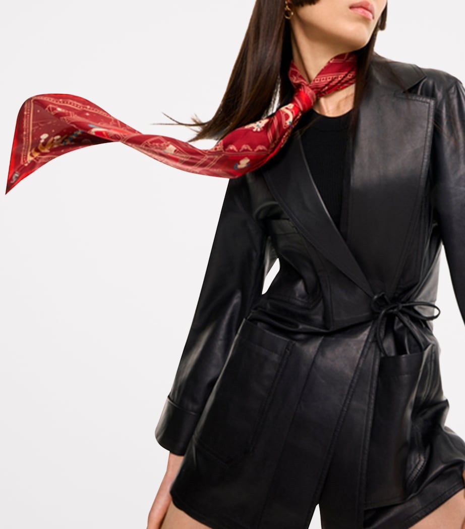 Silk Precious Address Scarf RED Image 4