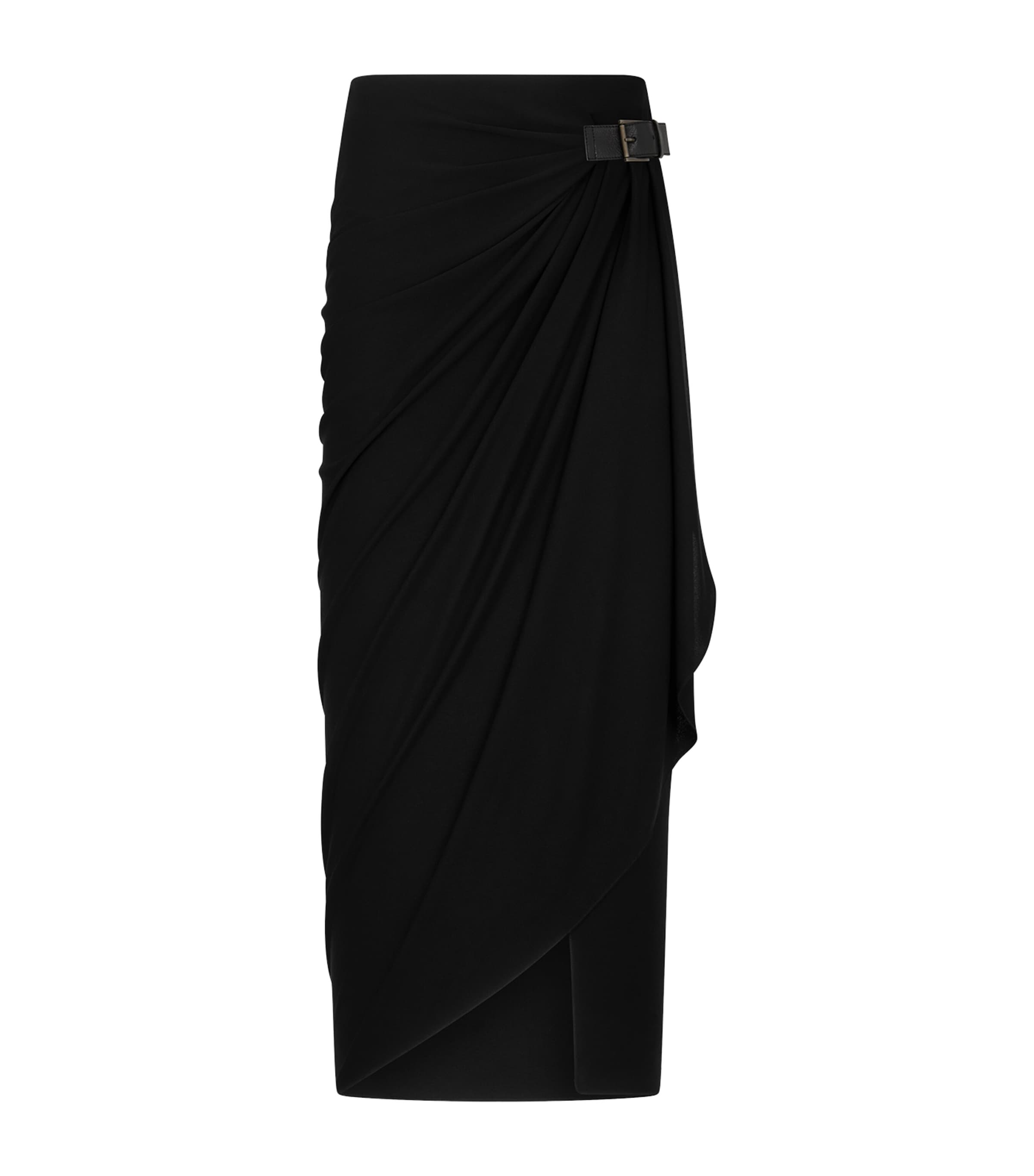 TOM FORD Womens Crepe Jersey Midi Wrap Skirt Naa Image 1