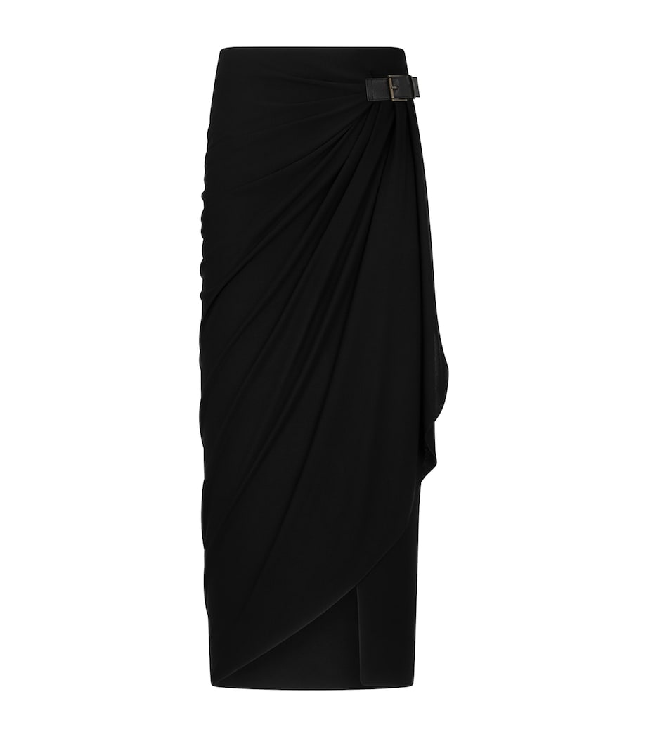 TOM FORD Womens Crepe Jersey Midi Wrap Skirt Naa Image 1