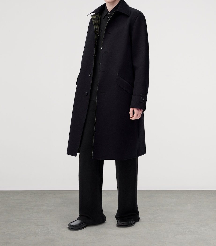Wool-Blend Reversible Overcoat BLACK Image 2
