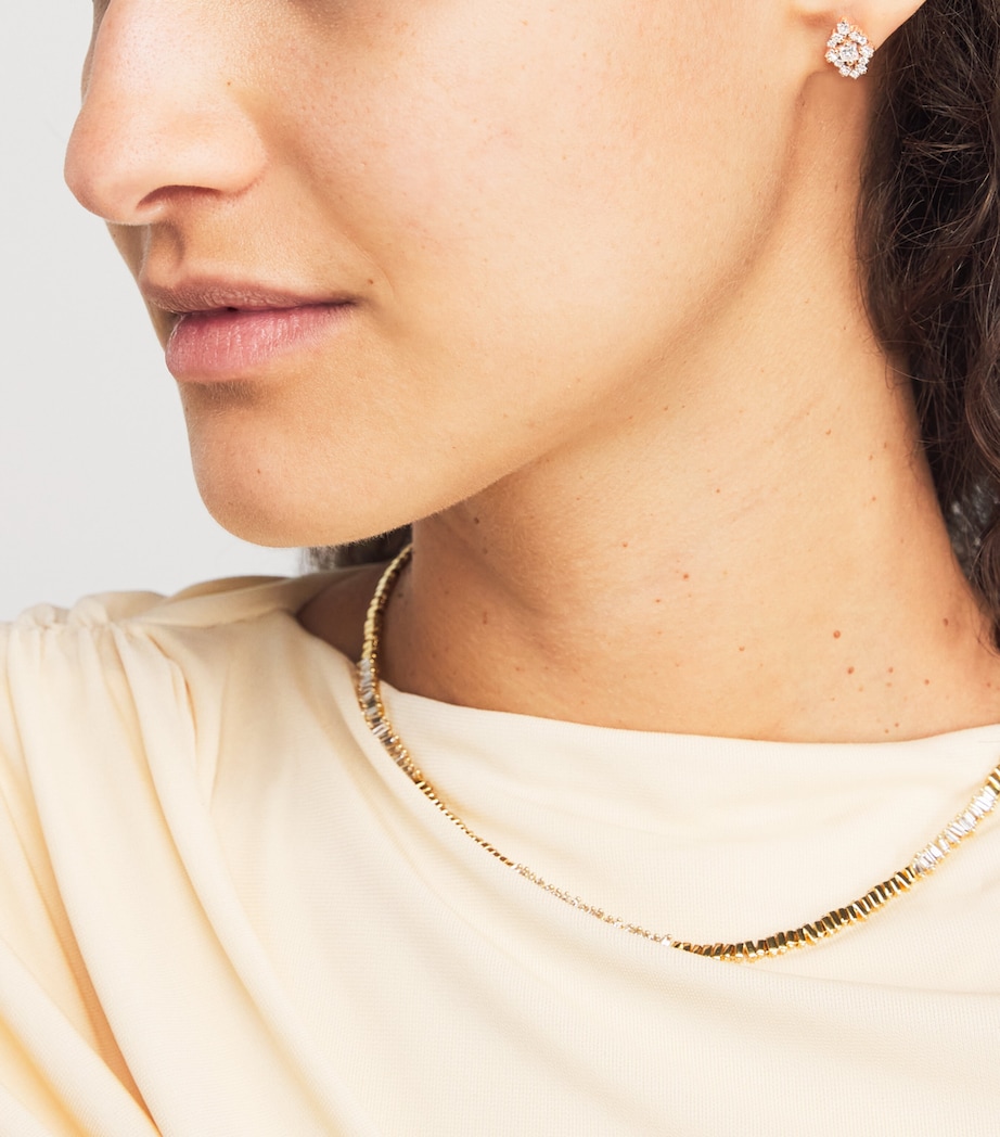 Rose Gold and Diamond La Fantasie Stud Earrings 18K RG/WD Image 2