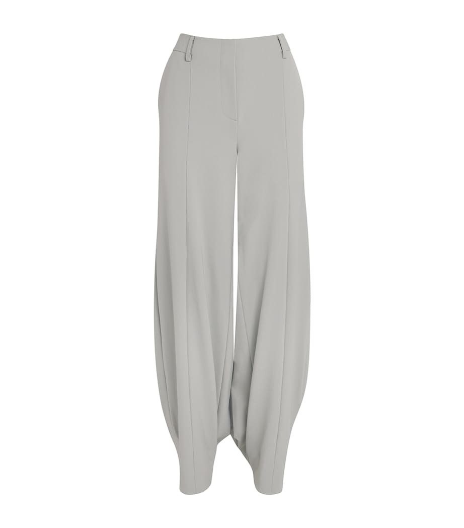 Cuff-Detail Tailored Trousers 02-GREY Image 1