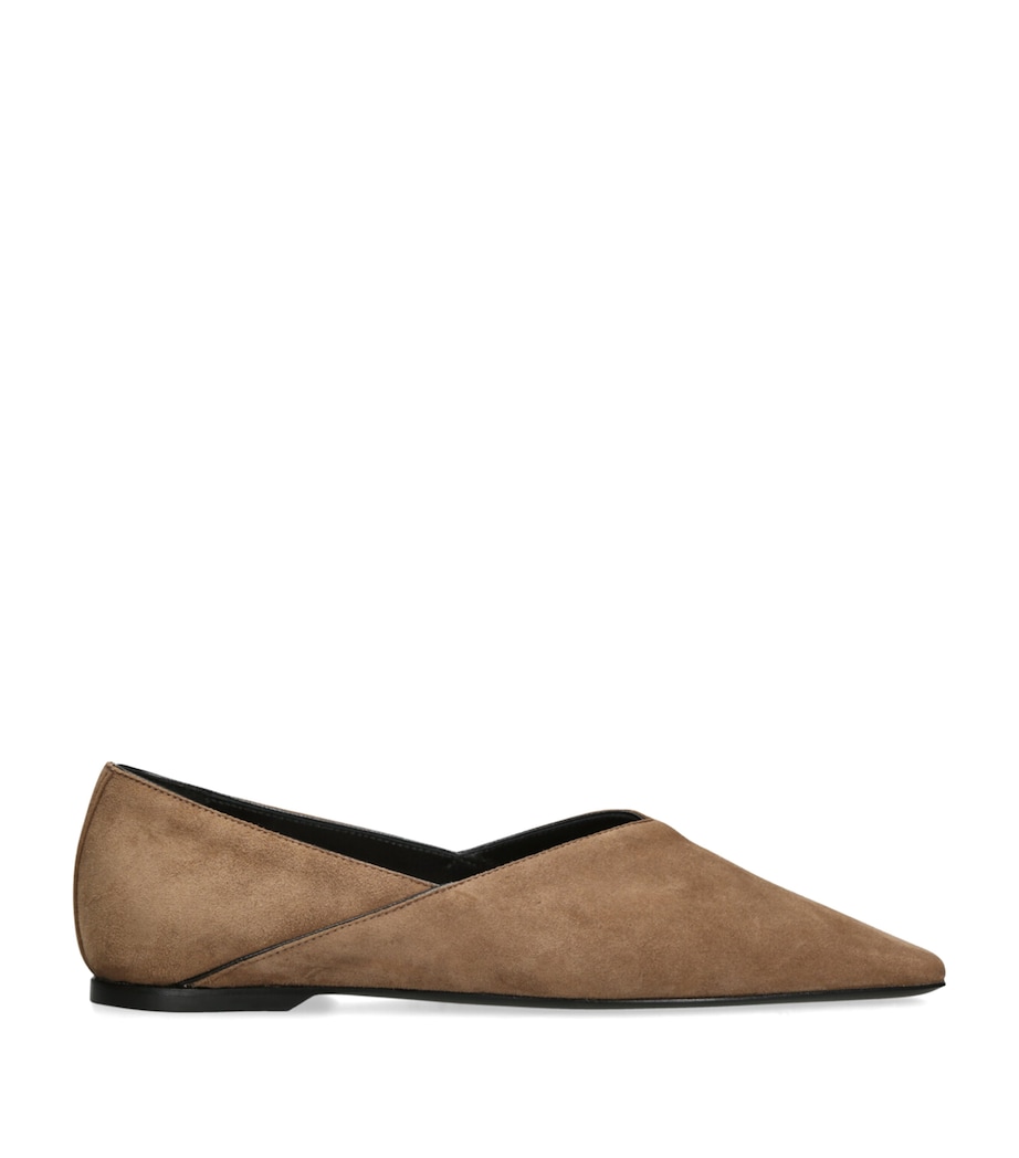 Suede Everyday Ballet Flats BEIGE Image 1