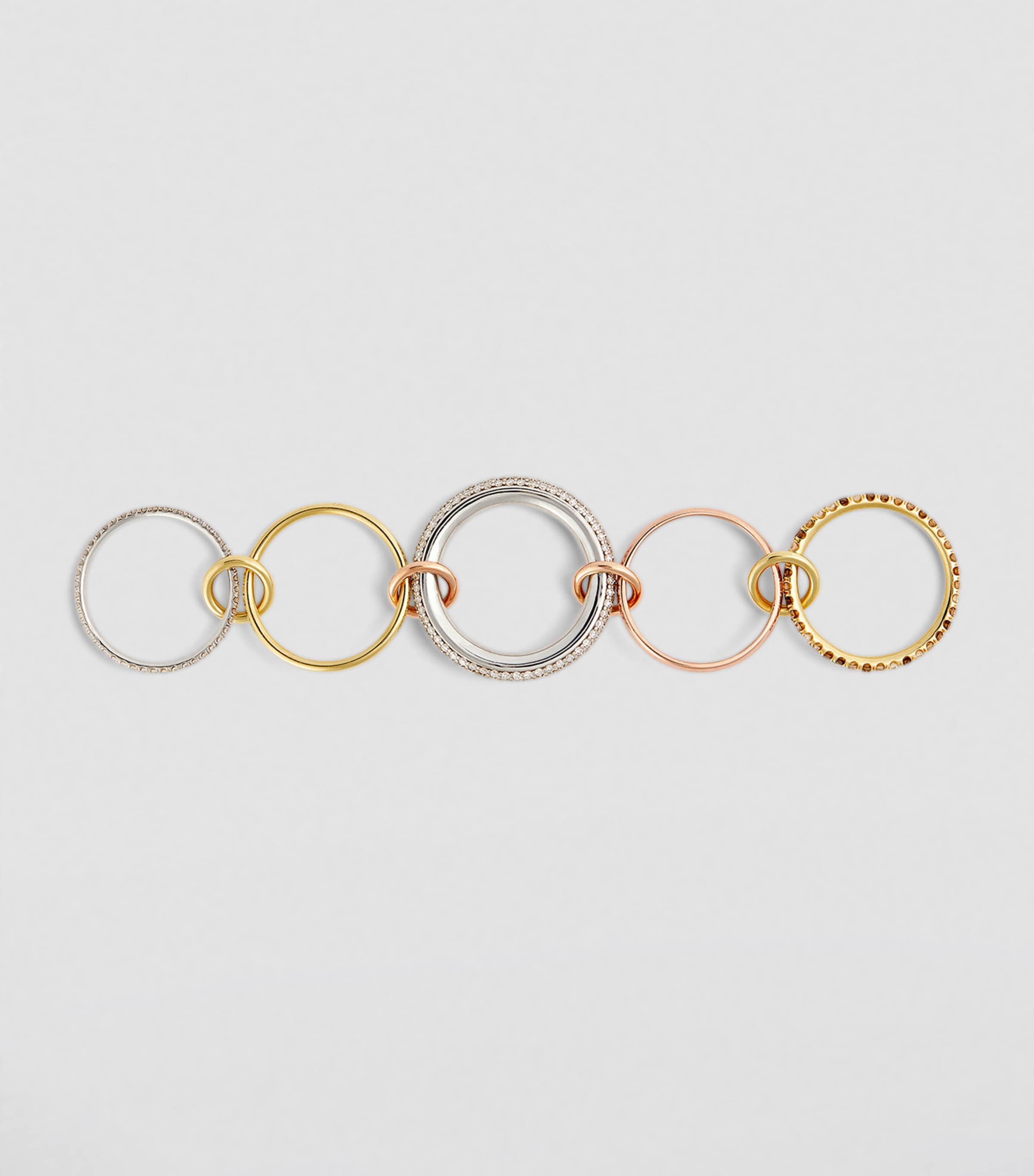 Mixed Gold and Diamond Leo Ring MIXED GOLD Image 2