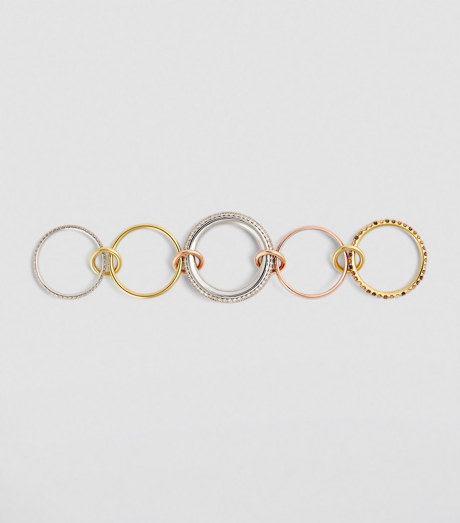 Mixed Gold and Diamond Leo Ring MIXED GOLD Image 2