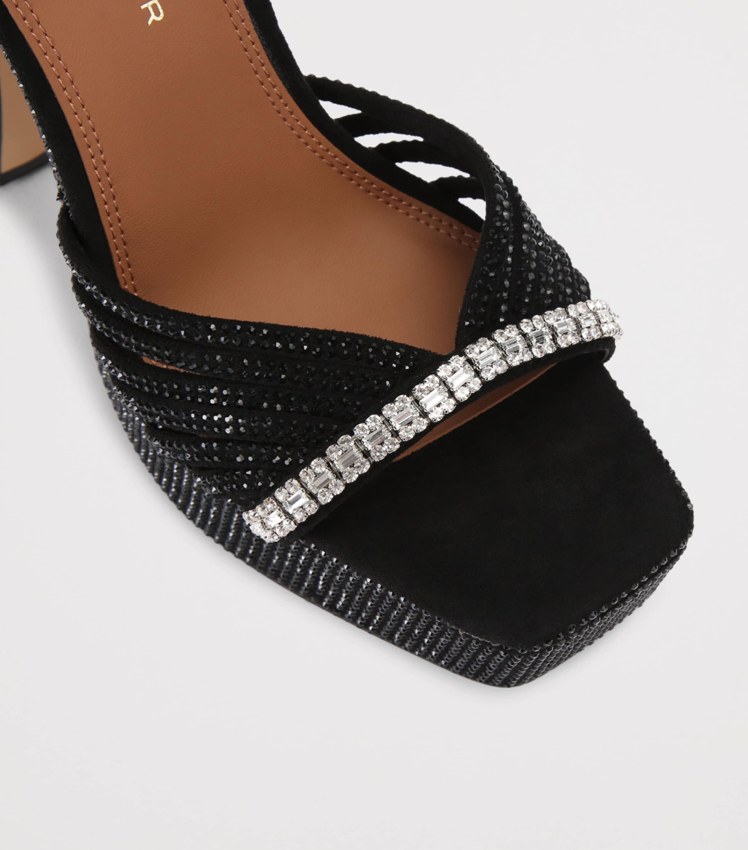 Kurt Geiger London Crystal Strap Platform Sandals Black Image 2