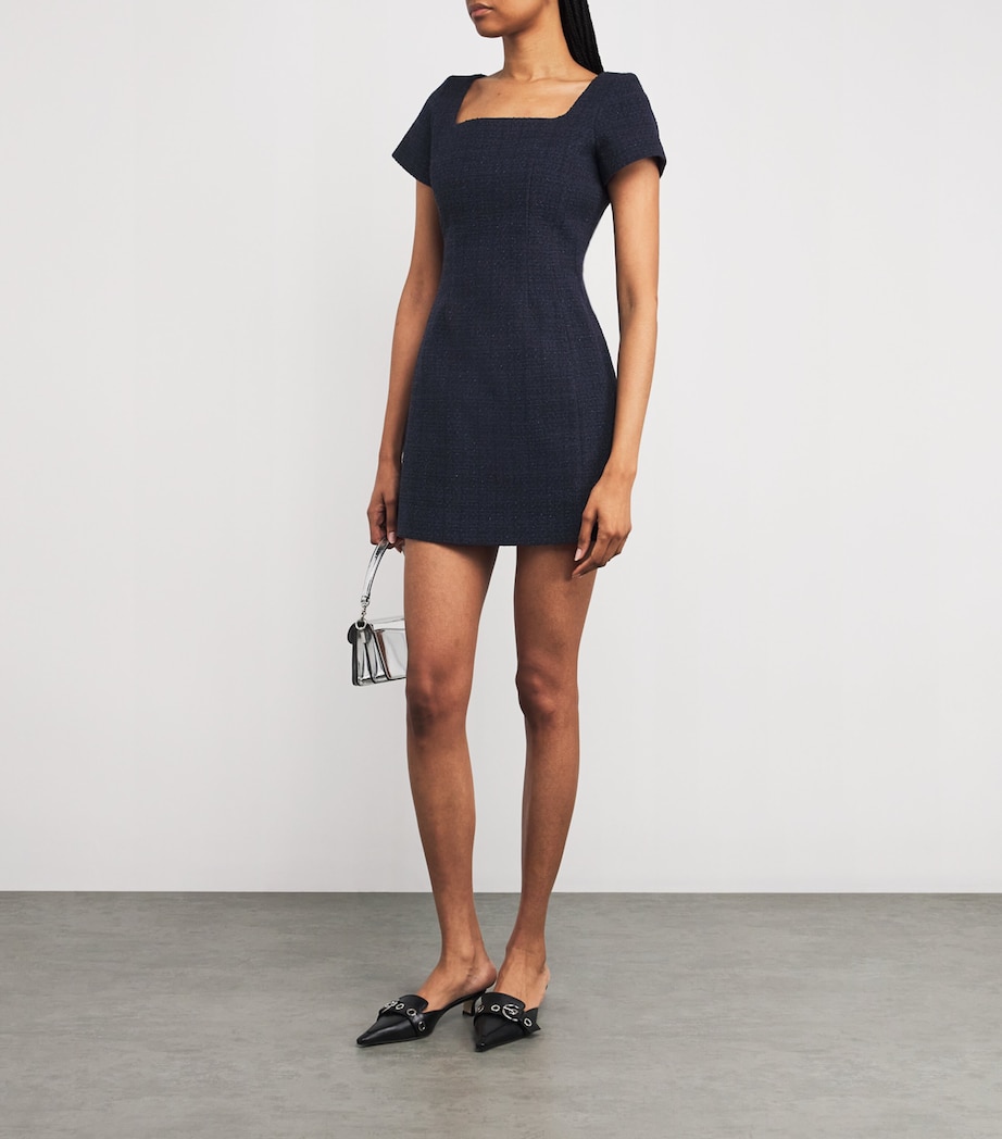 Tweed Mini Dress NAVY Image 2