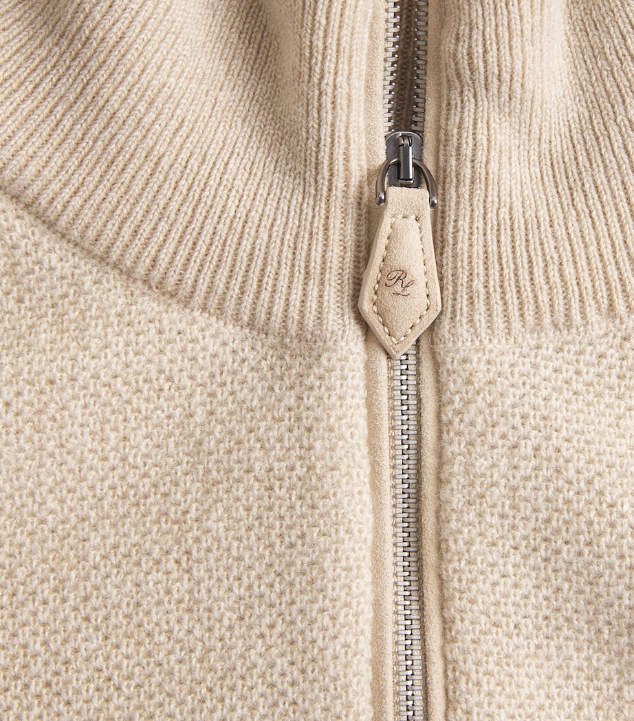 Cashmere Quarter-Zip Sweater CHAMPAGNE Image 5