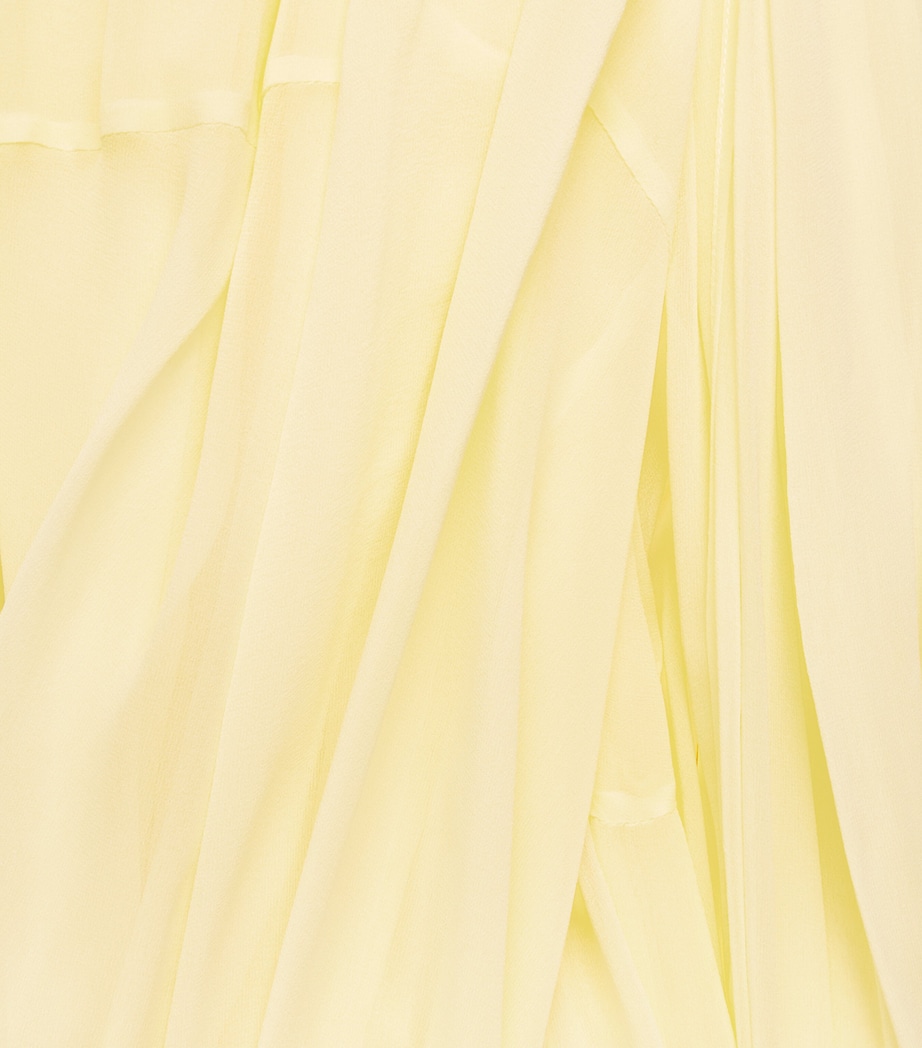 Rachel Gilbert Womens Silk Isla Midi Dress Butter Image 6