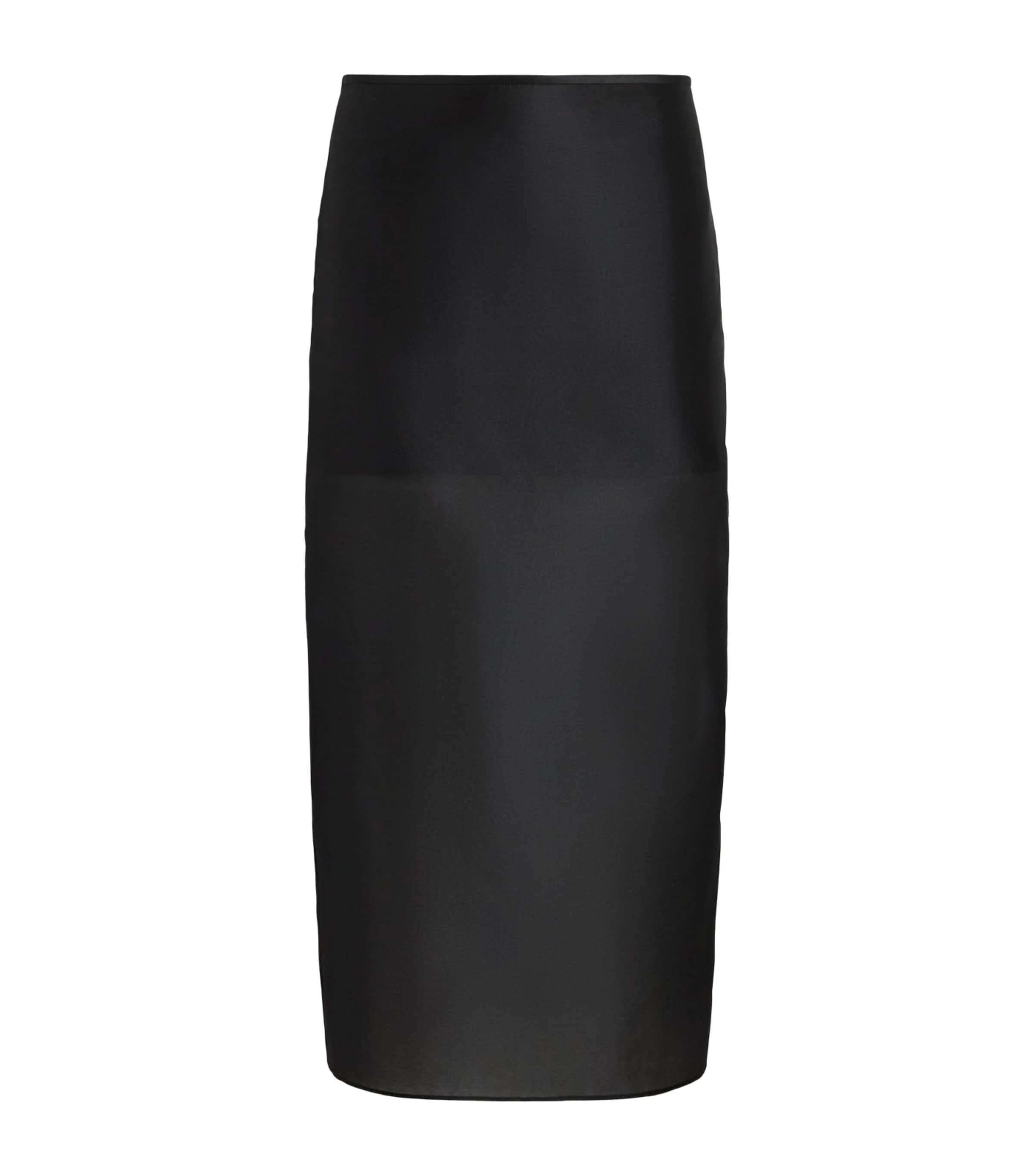 Almada Label Womens Silk-Blend Kiana Midi Skirt Black Image 1