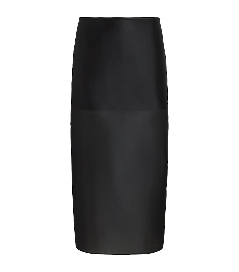 Almada Label Womens Silk-Blend Kiana Midi Skirt Black Image 1