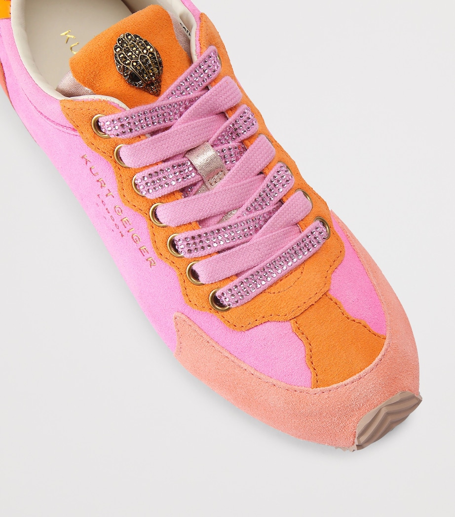 Kurt Geiger London Suede Islington Sneakers Pink Comb Image 2