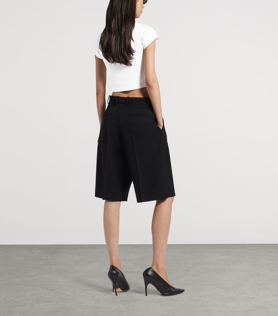 Balenciaga Womens Cotton Spray-Logo Chopped T-Shirt Image 3
