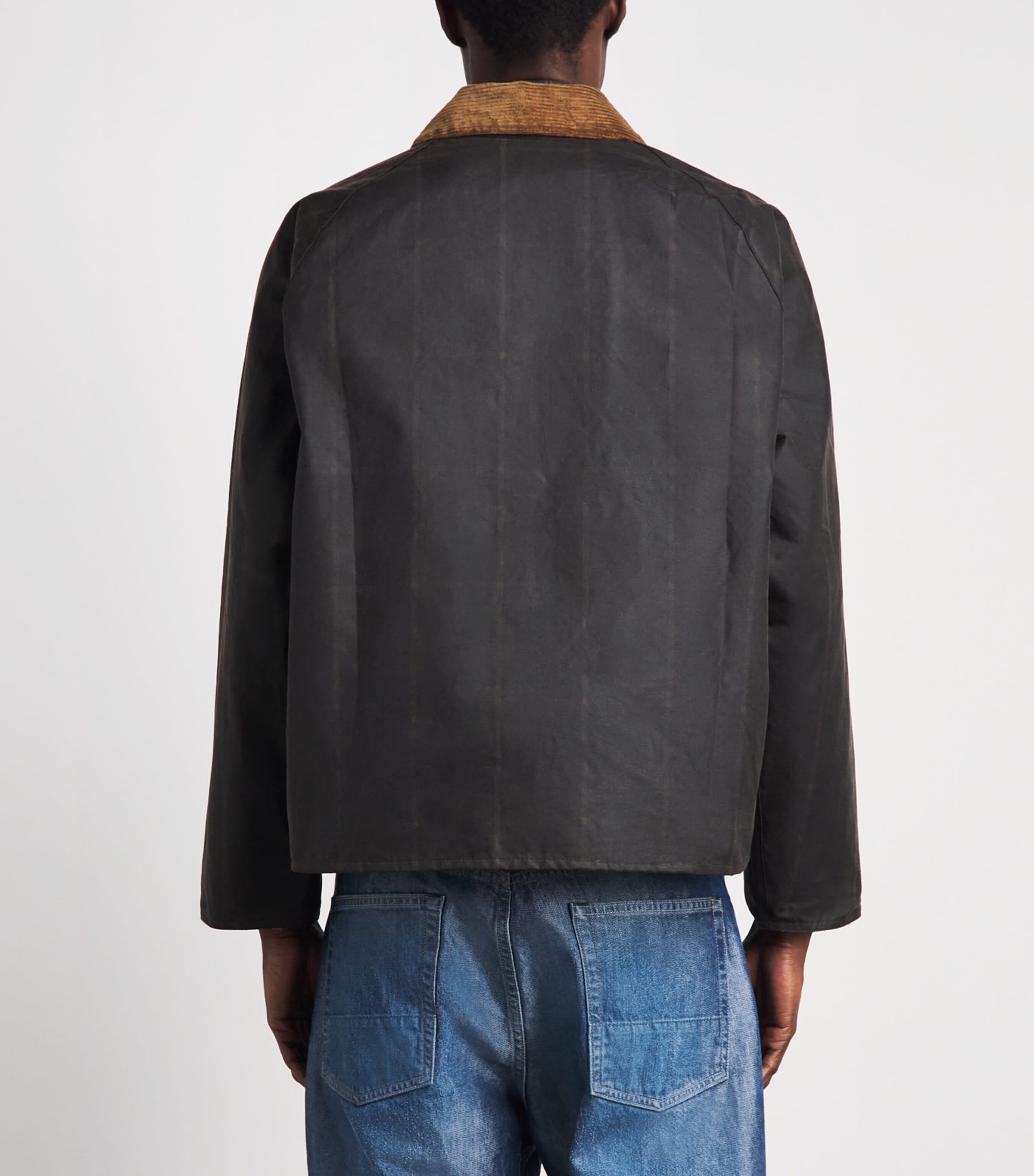 Barbour Mens x Paul Smith Waxed Transport Windowpane Jacket Rustic/bark Image 5