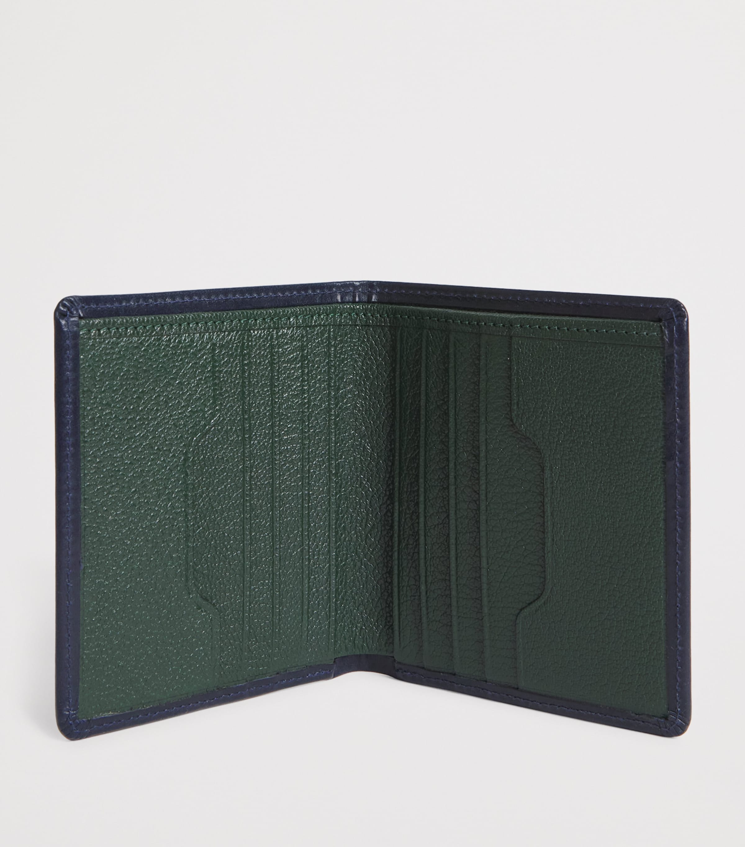 Swaine Leather Bifold Wallet Navy Image 2