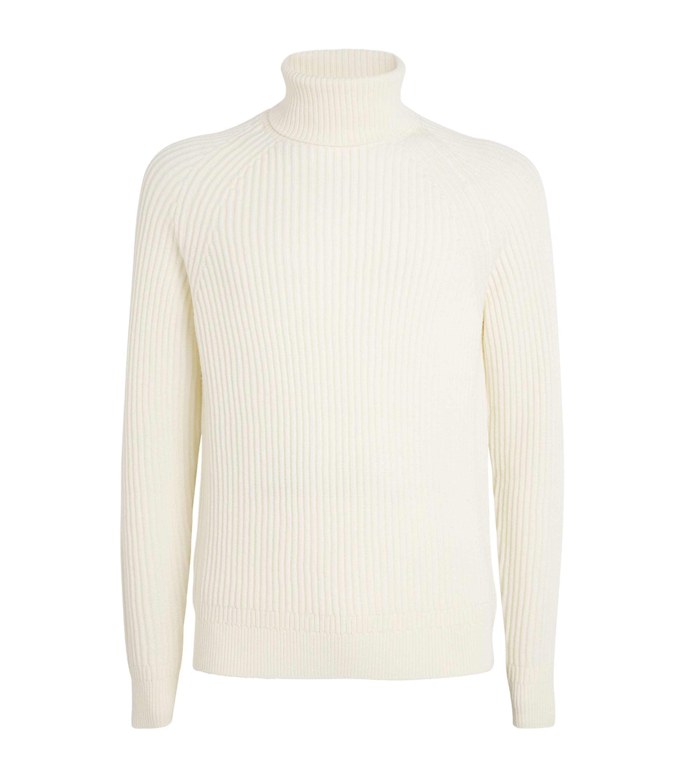 Slowear Virgin Wool Turtleneck Sweater In Ivory