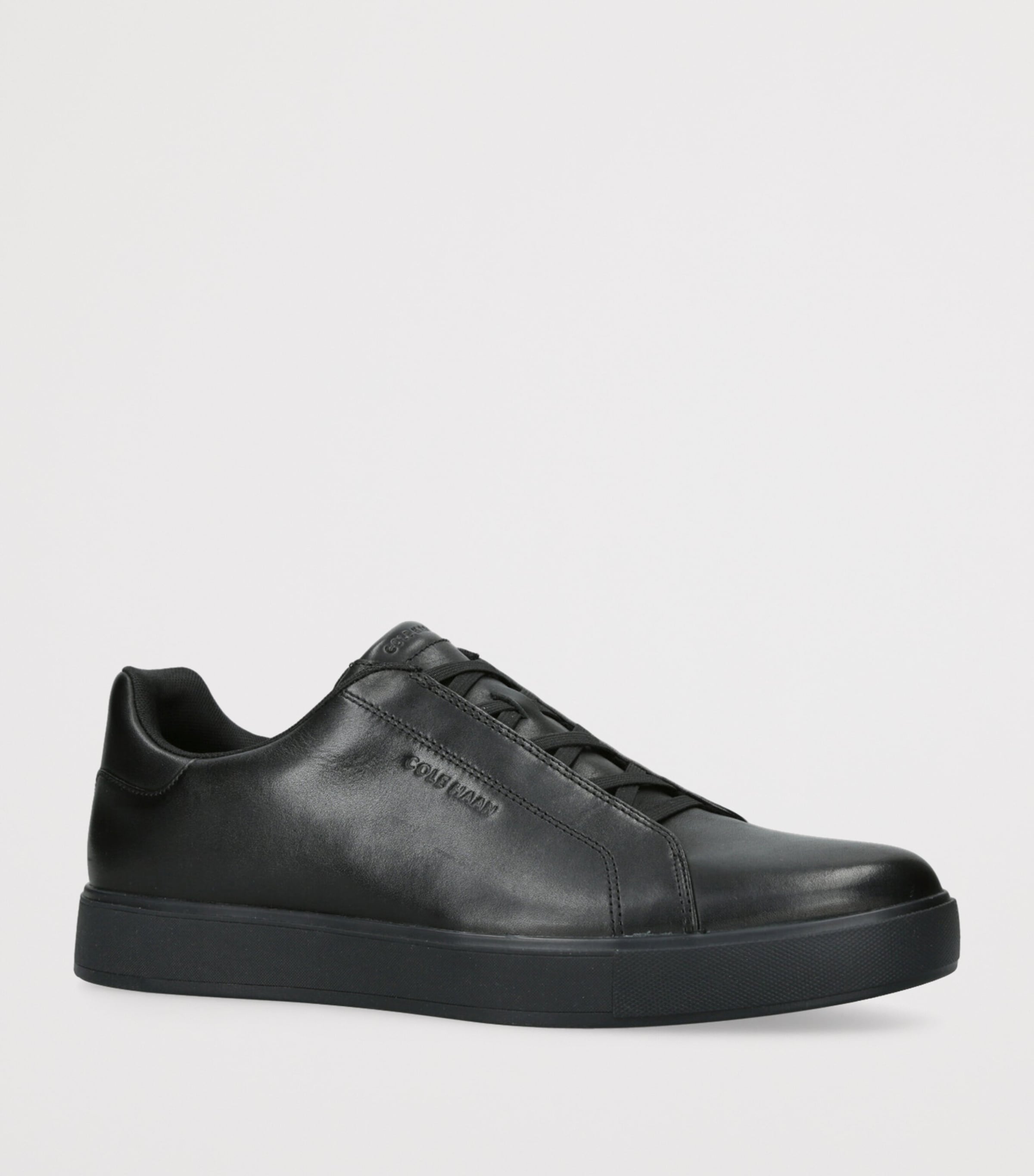Leather GrandPrø Luxe Slip-On Sneakers BLACK Image 3