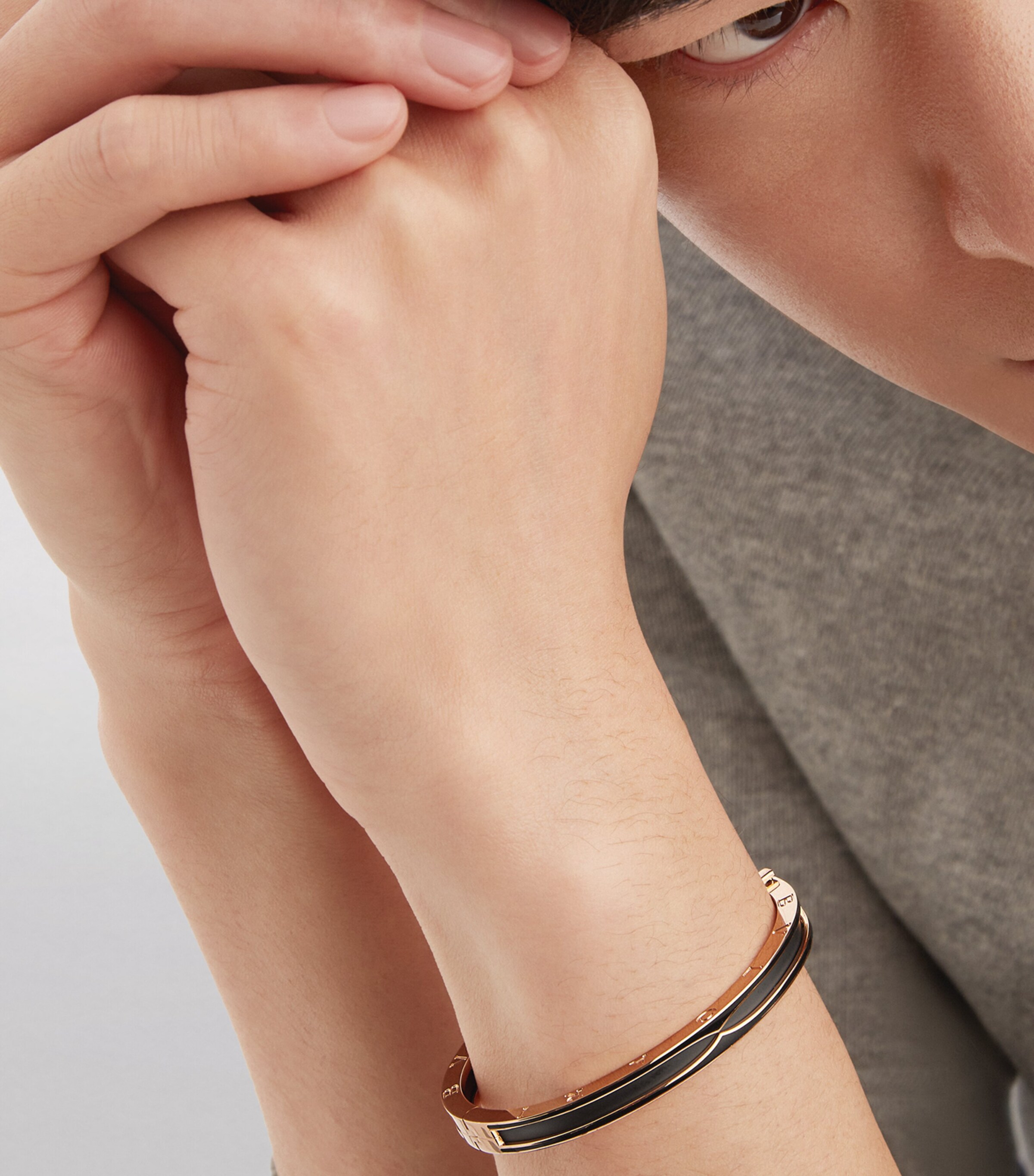 Rose Gold And Ceramic B.zero1 Bangle PINK GOLD Image 4