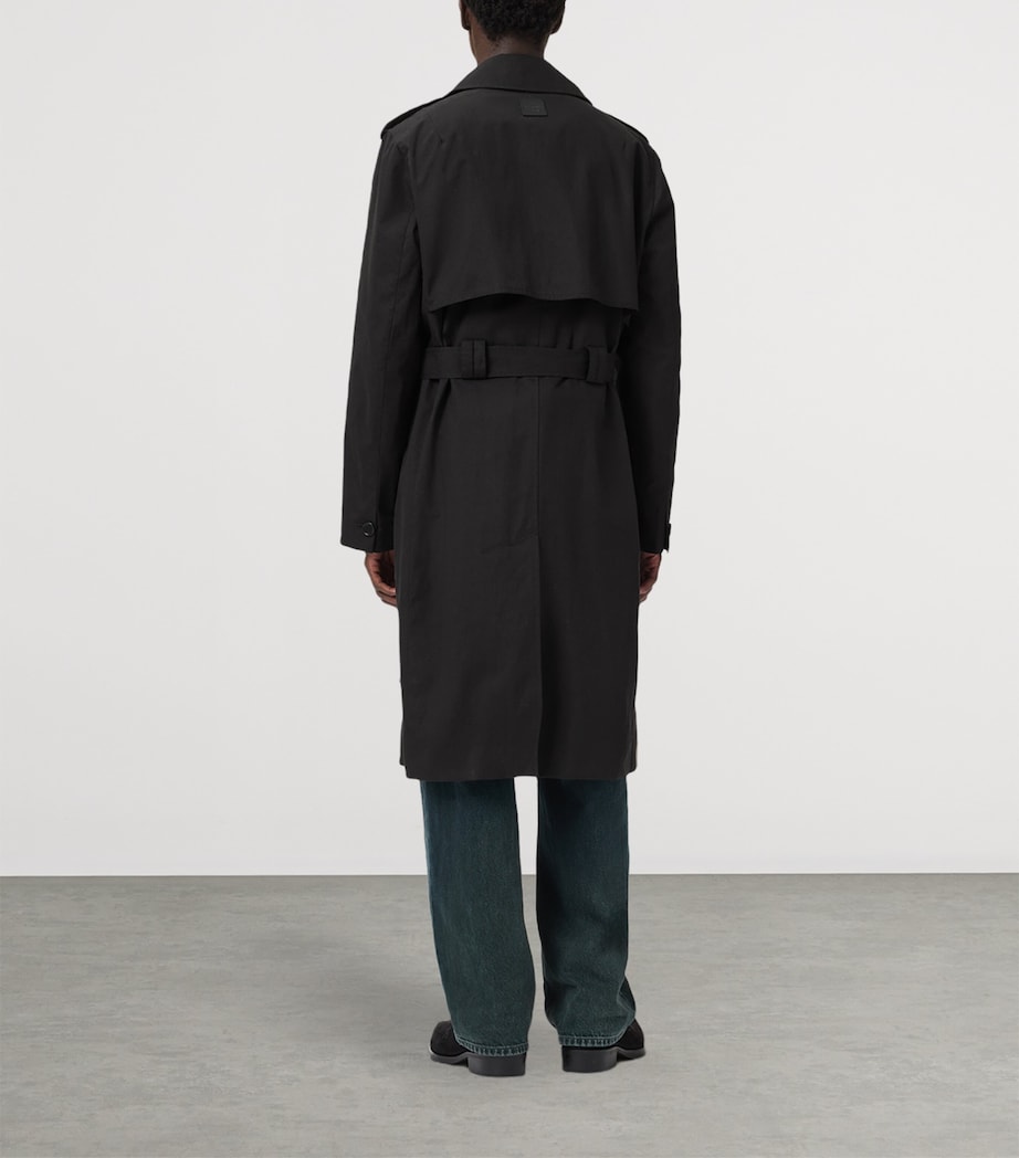 Cotton-Blend Bastille Trench Coat BLACK Image 4