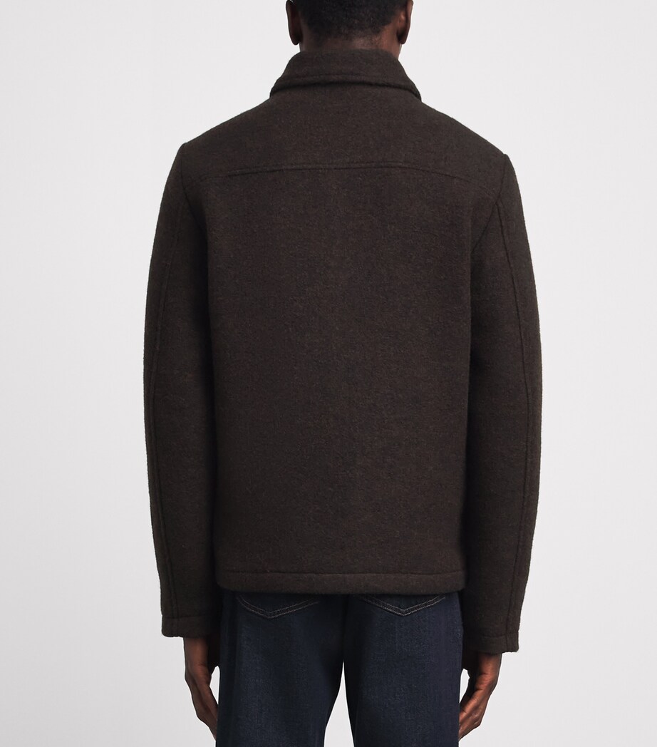 NN.07 Mens Wool-Blend Gael Overshirt Dusky Port Image 5