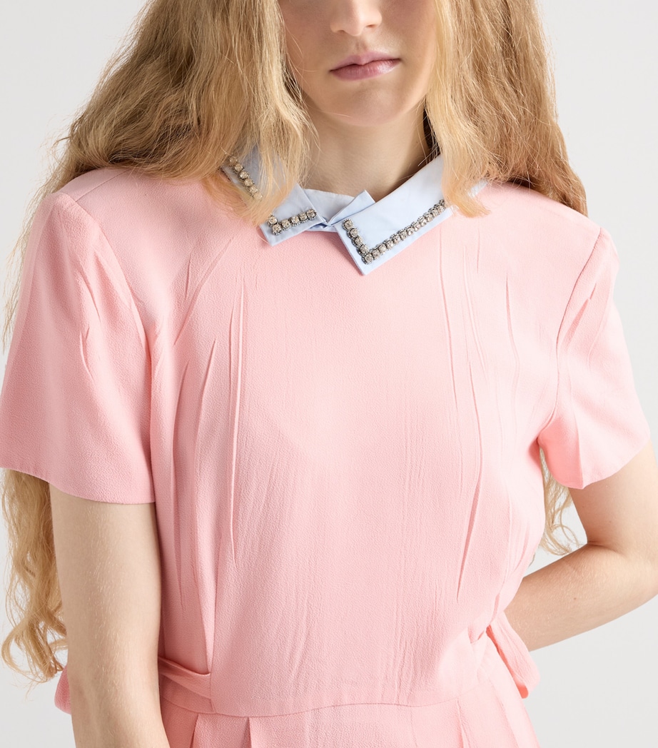 Crepe Embellished Midi Dress F0028 Image 3