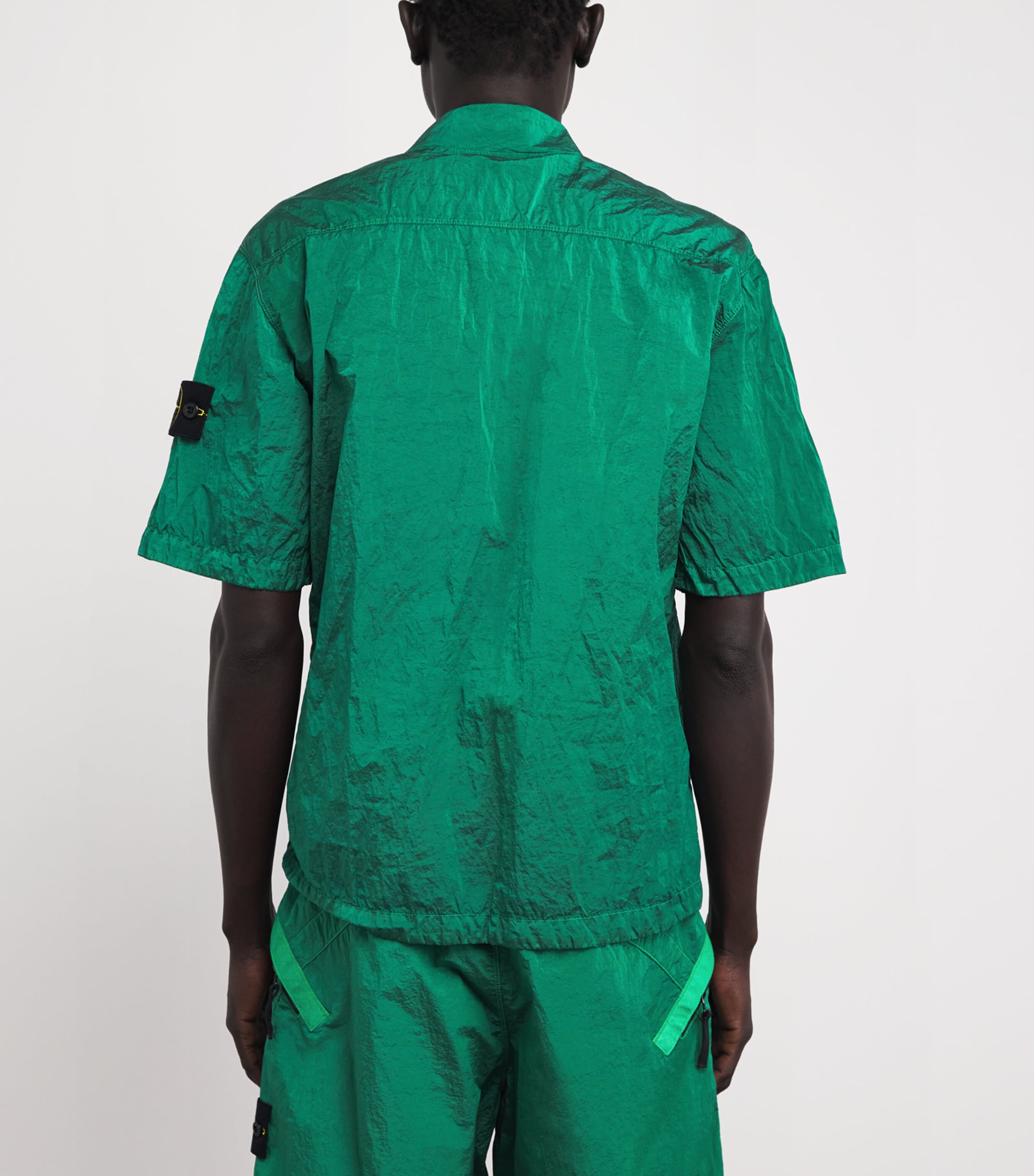 Stone Island Mens Nylon Zip-Up T-Shirt Image 5