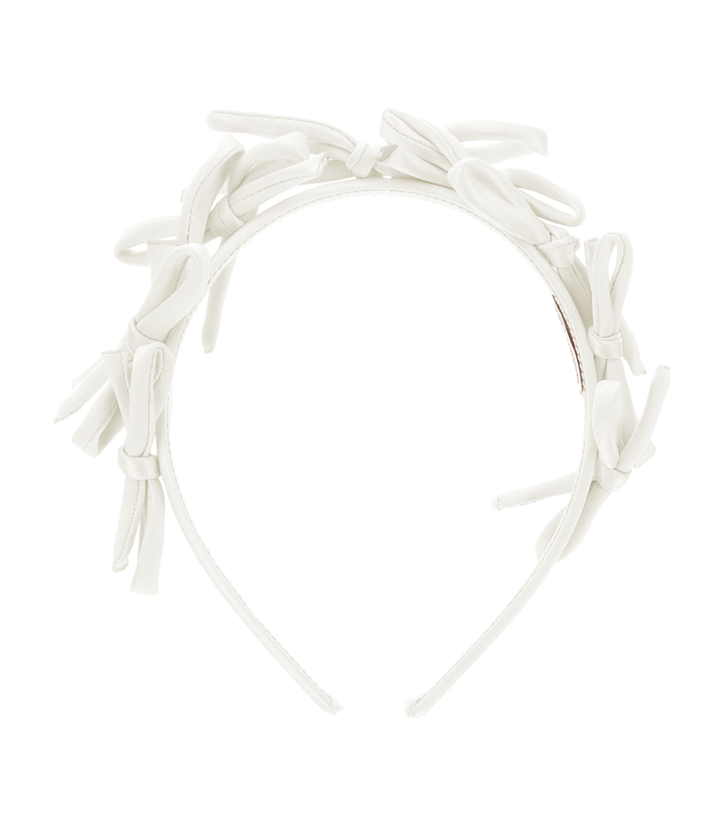 Satin Bow Headband PANNA Image 1