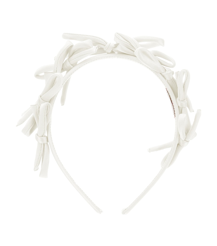 Satin Bow Headband PANNA Image 1