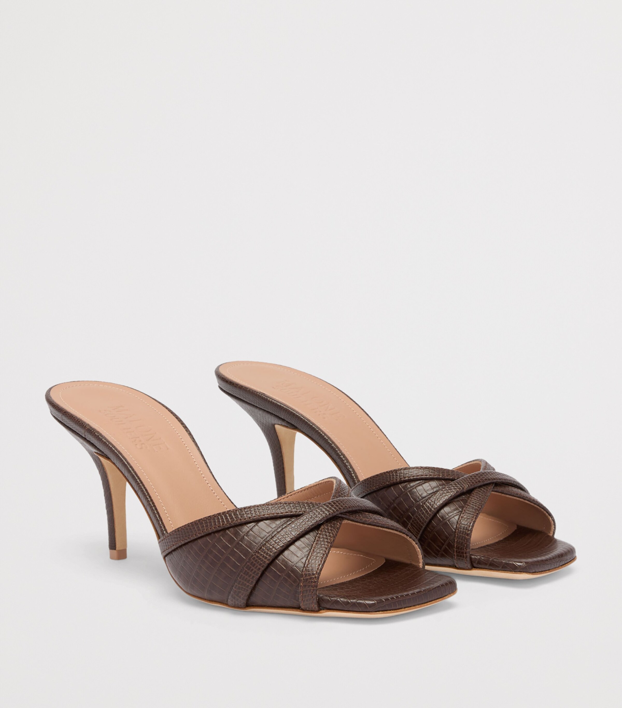 Malone Souliers Leather Perla Mules 70 Tobacco Image 3