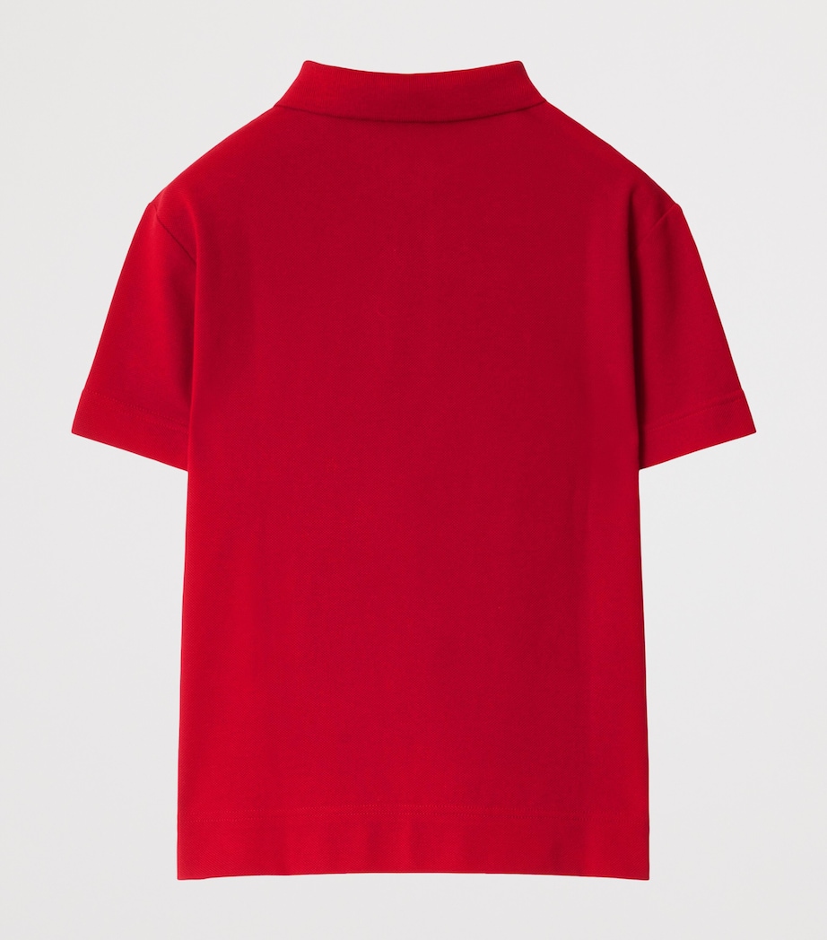 Cotton Polo Shirt (3-12 Years) POPPY RED Image 2