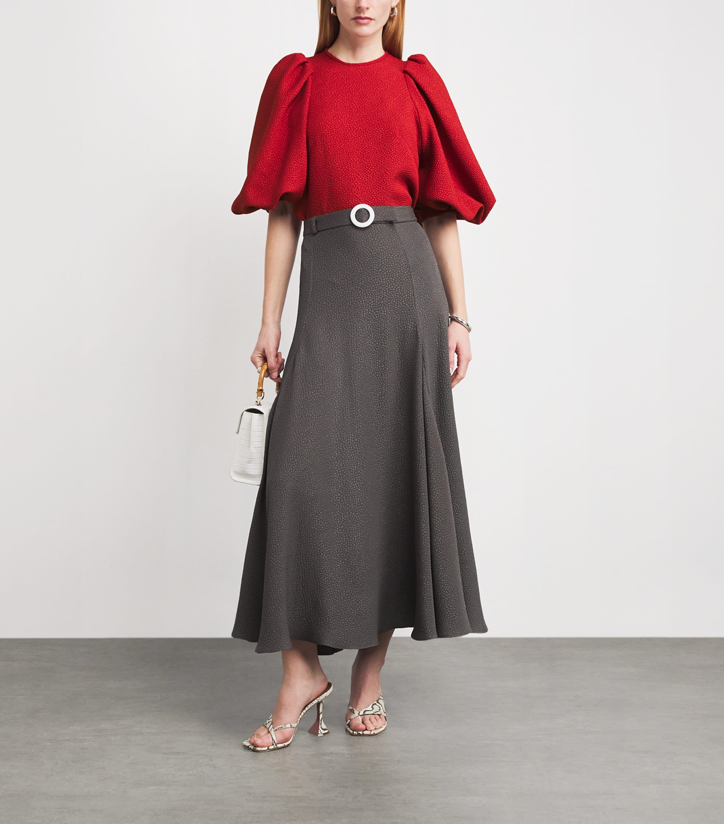 Blouson-Sleeve Warrior Blouse CARMINE Image 2