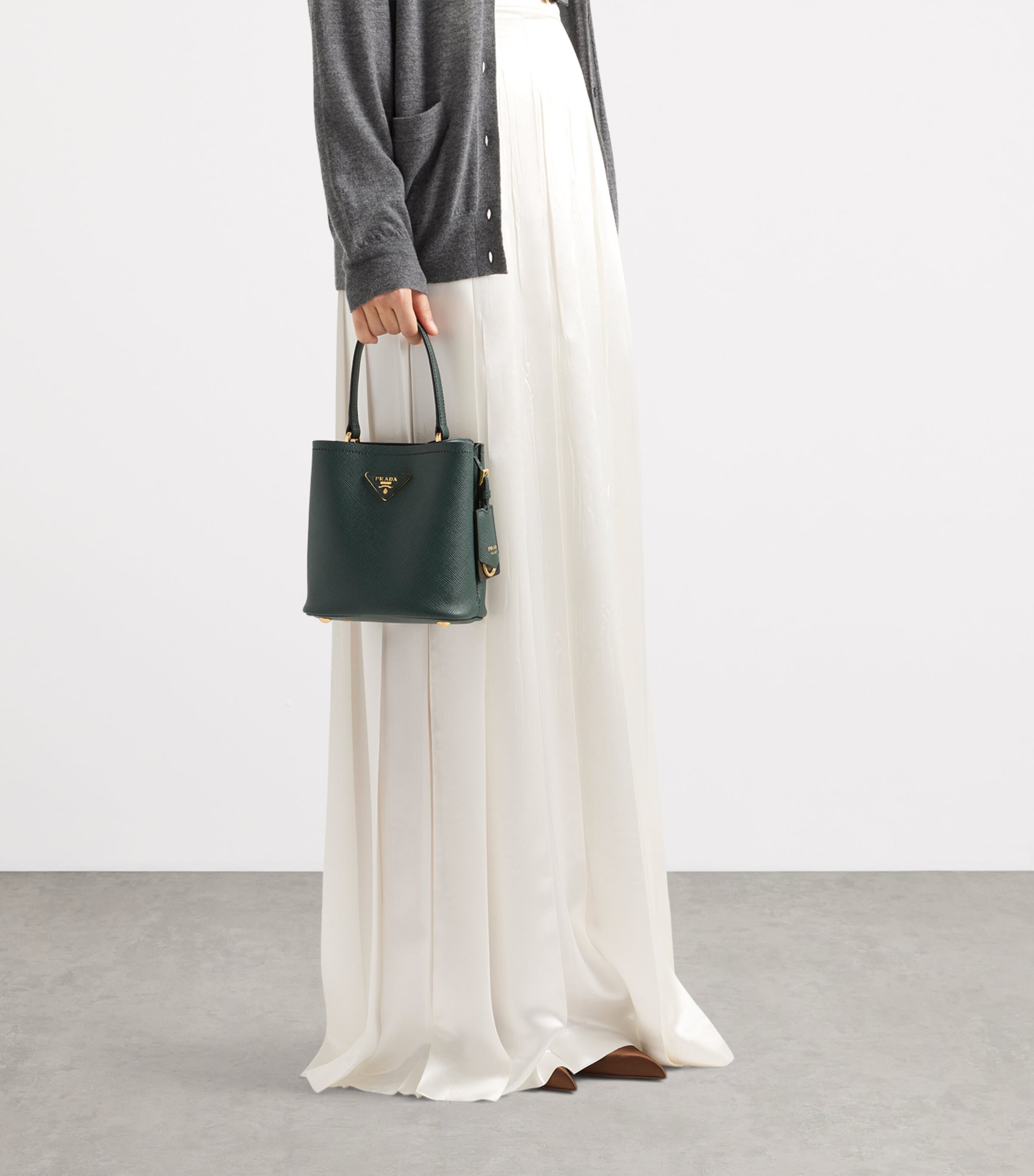 Satin Pleated Maxi Skirt F0009 Image 3